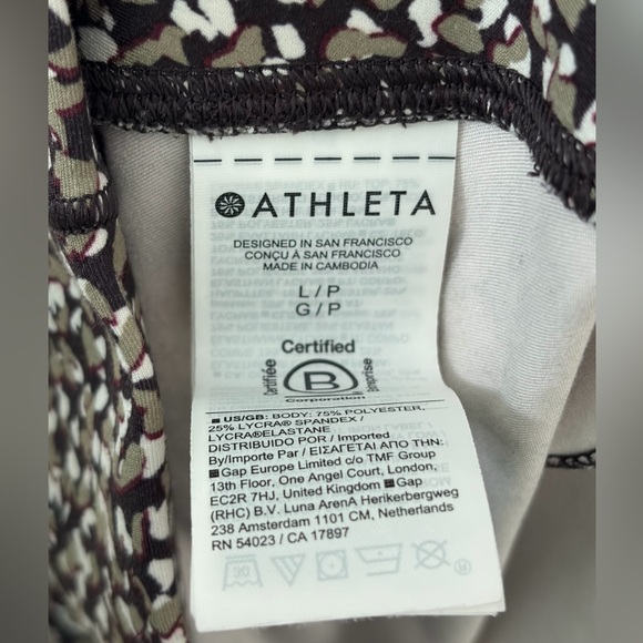 Athleta Salutation Stash 7/8 Leggings Speckled Print High Rise Size Large Petite - Picture 4 of 14